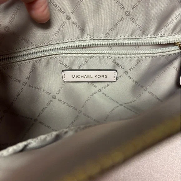 Michael Kors | EUC Charlotte Leather Large Shoulder Bag Purse Satchel, Blush - Picture 11 of 12